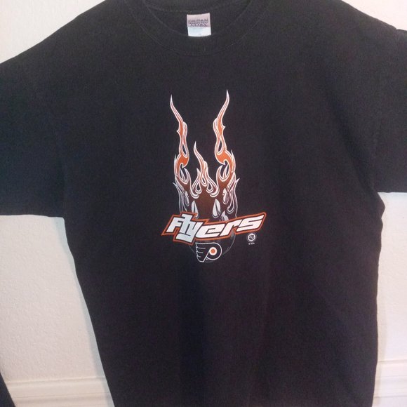 NHL MENS GILDAN PHILA FLYERS BLACK TEE SZ XL - Picture 1 of 6